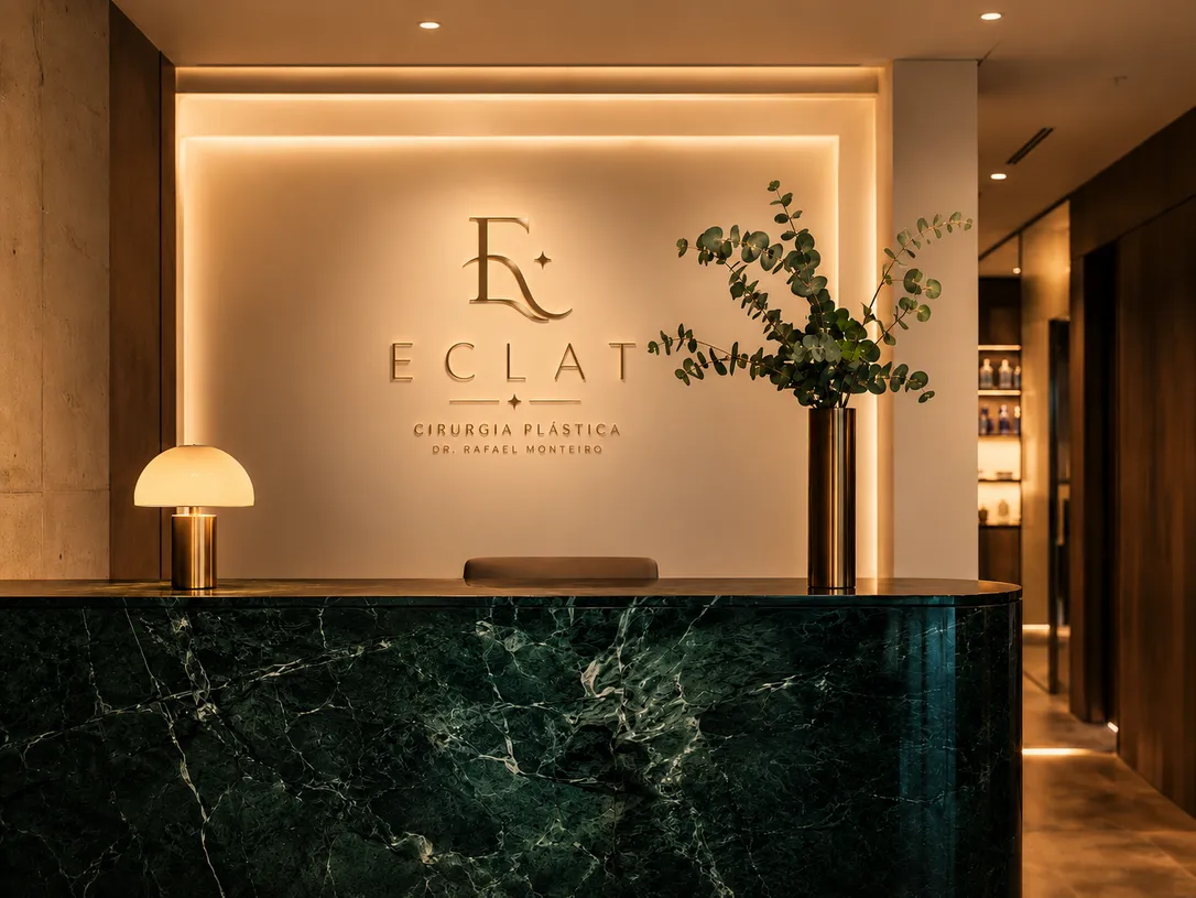 Recepção da clínica Éclat